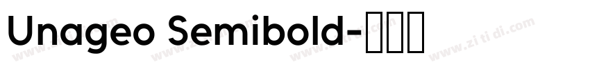 Unageo Semibold字体转换